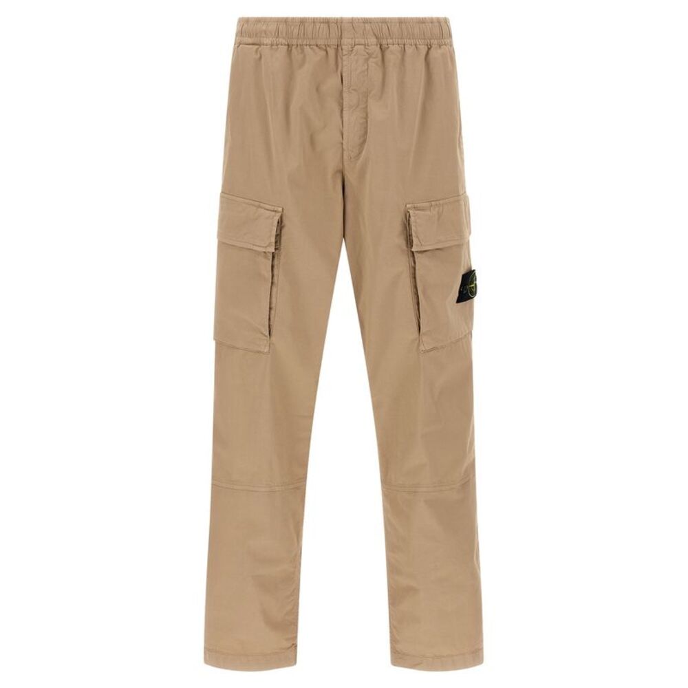 Stone Island Beige Cotton Cargo Men's Pants